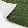 Sherpa Throw / Blanket - Cord Forest Green 01