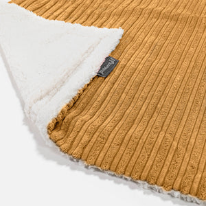 Sherpa Throw / Blanket - Cord Golden Honey