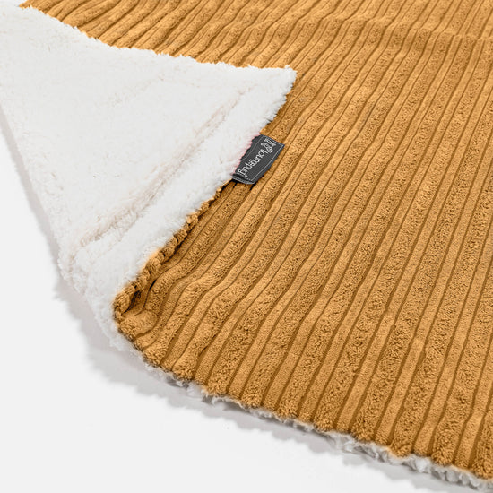 Sherpa Throw / Blanket - Cord Golden Honey 01