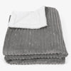 Large Sherpa Throw / Blanket 140 x 200cm - Cord Graphite Grey 01