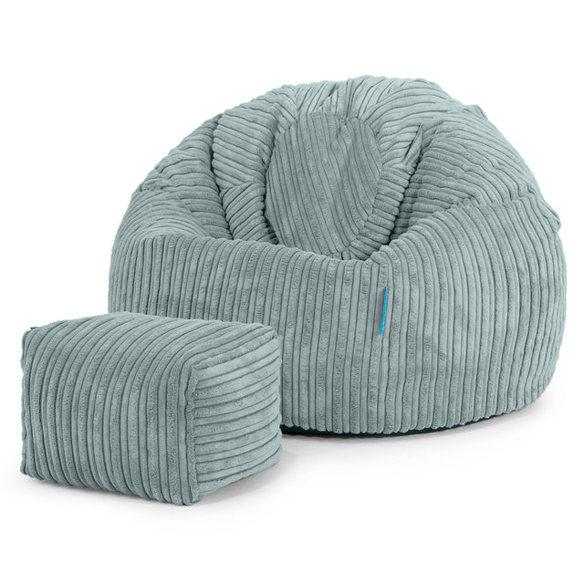 Classic Kids Bean Bag Chair 1-5 yr - Cord Mint Green 02