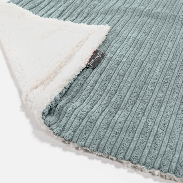 Sherpa Throw / Blanket - Cord Mint Green 01