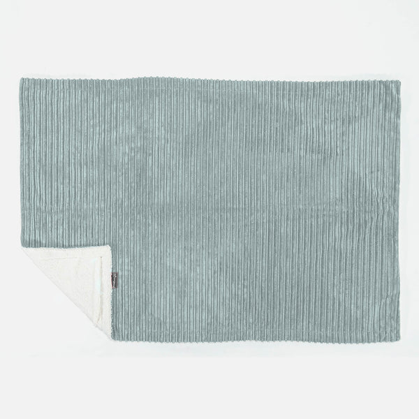 Sherpa Throw / Blanket - Cord Mint Green 01