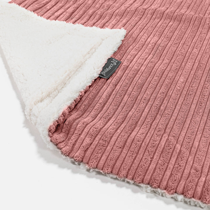 Sherpa Throw / Blanket - Cord Peach 01