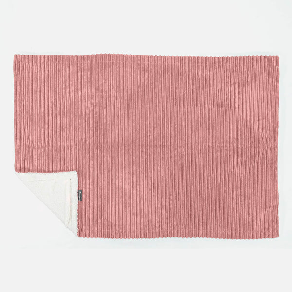 Sherpa Throw / Blanket - Cord Peach 01