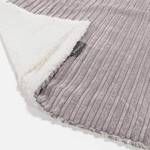 Sherpa Throw / Blanket - Cord Silver Grey