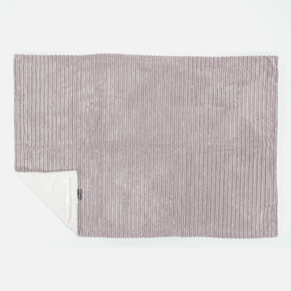 Sherpa Throw / Blanket - Cord Silver Grey 01