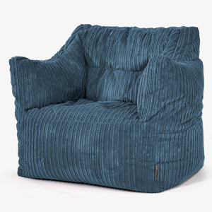Victor Bean Bag Armchair - Cord Navy Blue