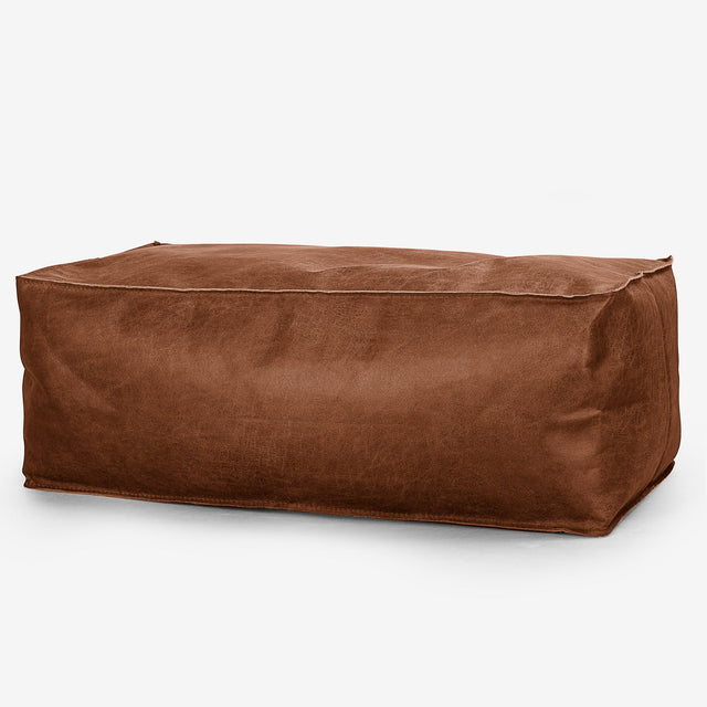 Large Footstool Replacement Cover - Distressed Leather 01