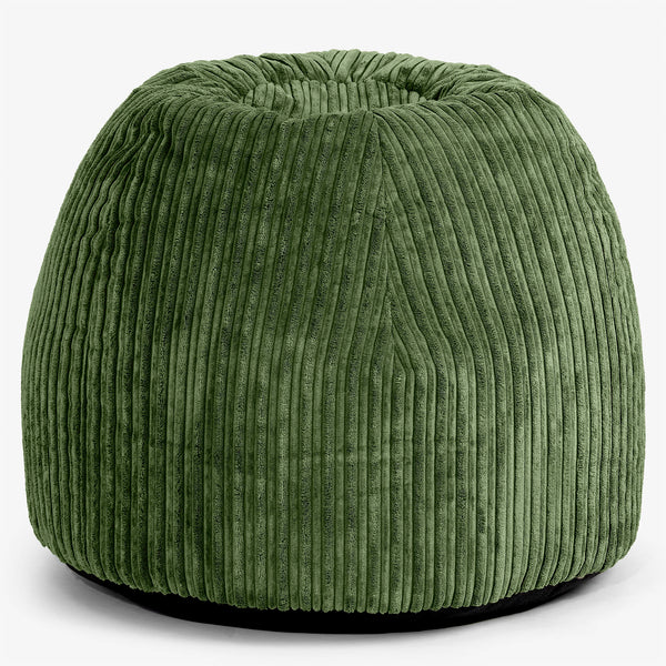 Ergonomic Office Pouf Chair - Cord Forest Green 01