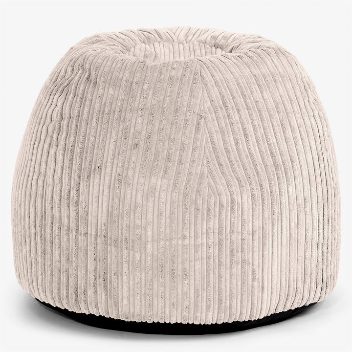 Ergonomic Office Pouf Chair - Cord Ivory 01