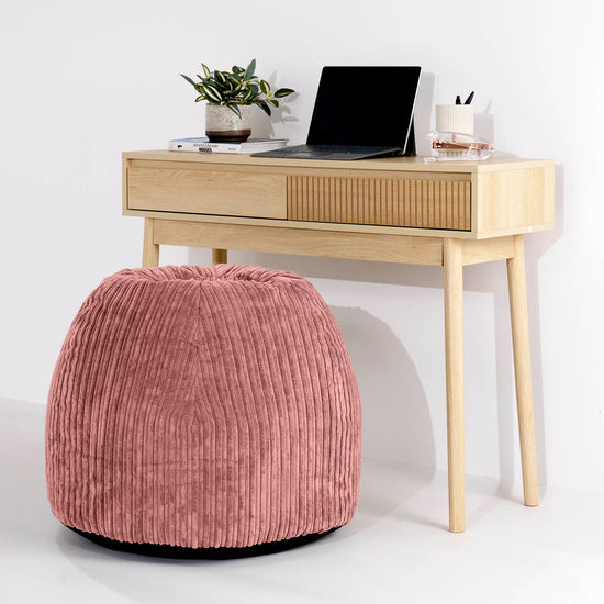 Ergonomic Office Pouf Chair - Cord Peach 02