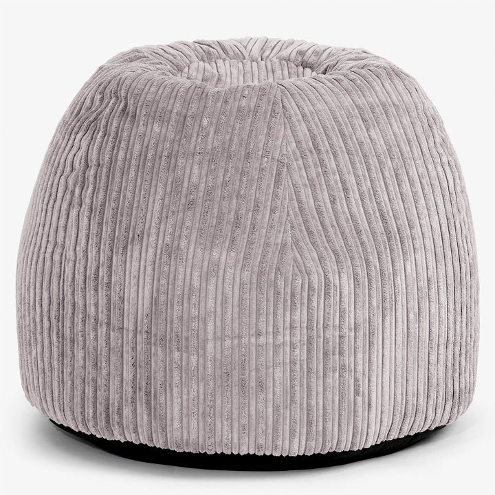 Ergonomic Office Pouf Chair - Cord Silver Grey 01