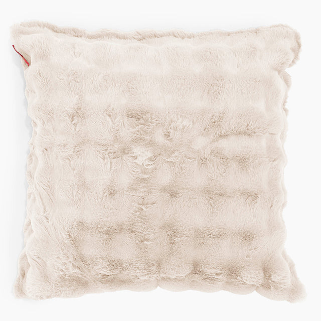 Extra Large Scatter Cushion Cover 70 x 70cm - Bubble Faux Fur Cream 01