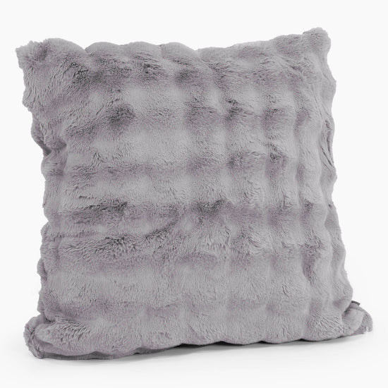 Extra Large Scatter Cushion Cover 70 x 70cm - Bubble Faux Fur Grey 02