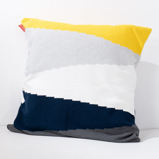 Extra Large Scatter Cushion Cover 70 x 70cm - Knitted Colourblock Multi 02