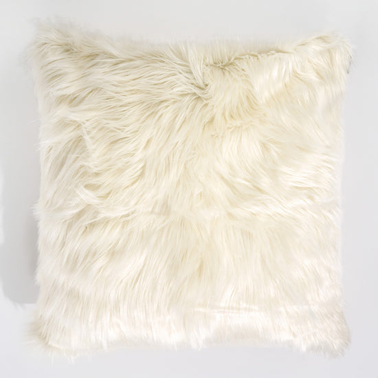 Extra Large Scatter Cushion Cover 70 x 70cm - Mongolian Fur Cream 01