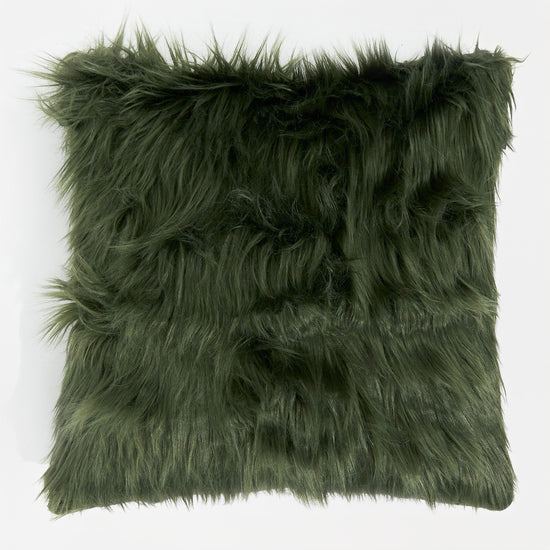 Extra Large Scatter Cushion Cover 70 x 70cm - Mongolian Fur Sage Green 01