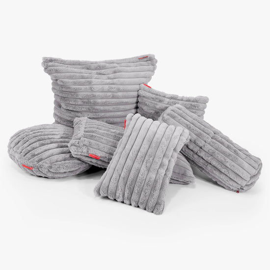 Extra Large Scatter Cushion Cover 70 x 70cm - Ultra Plush Cord Grey 03