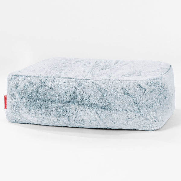 Large Footstool Replacement Cover - Fluffy Faux Fur Rabbit 01