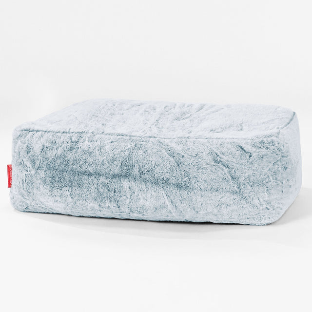 Large Footstool Replacement Cover - Fluffy Faux Fur Rabbit 01