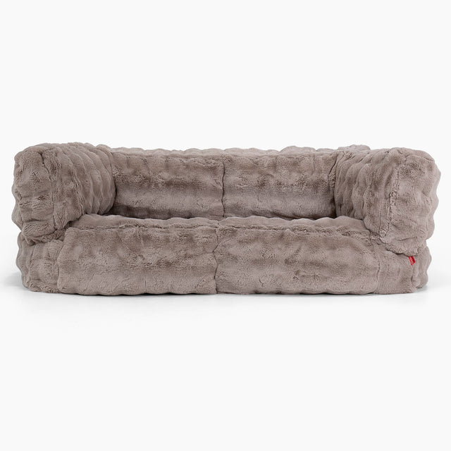 The 2 Seater Albert Sofa Bean Bag - Bubble Faux Fur Mink 01