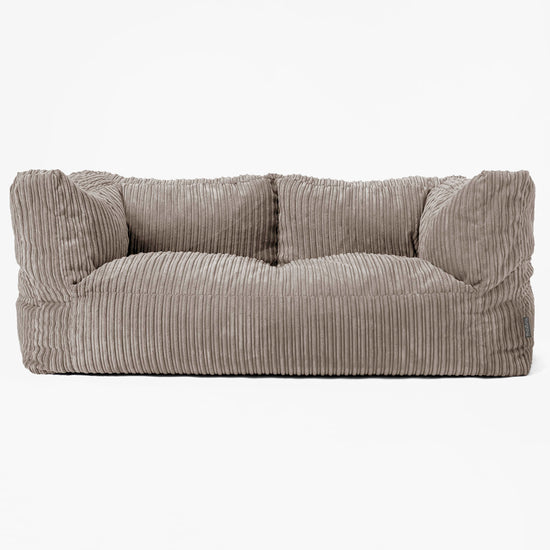 The 2 Seater Albert Sofa Bean Bag - Cord Dovetail Grey 01