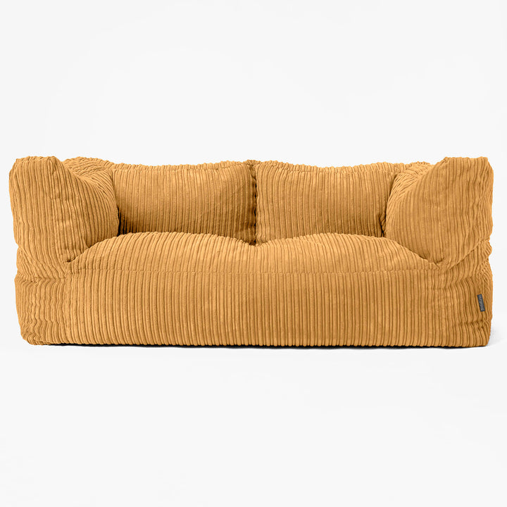 The 2 Seater Albert Sofa Bean Bag - Cord Golden Honey 01