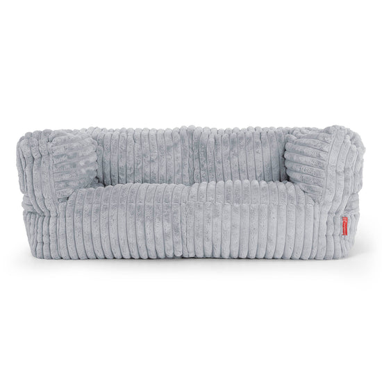 The 2 Seater Albert Sofa Bean Bag - Ultra Plush Cord Duck Egg Blue 01