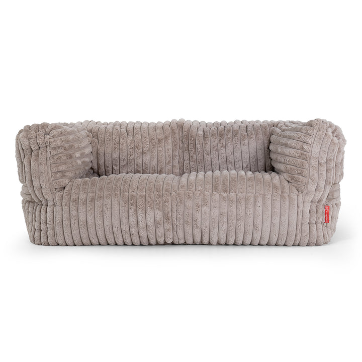 The 2 Seater Albert Sofa Bean Bag - Ultra Plush Cord Minky 01