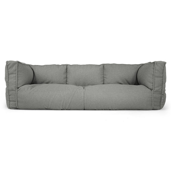 The 3 Seater Albert Sofa Bean Bag - Boucle Grey