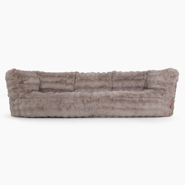 The 3 Seater Albert Sofa Bean Bag - Bubble Faux Fur Mink 01