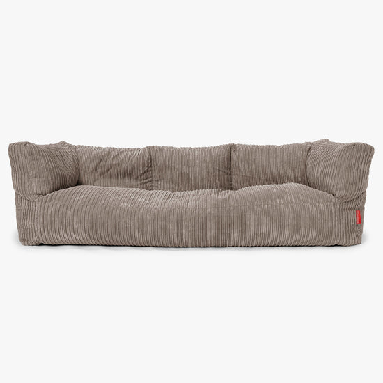 The 3 Seater Albert Sofa Bean Bag - Cord Dovetail Grey 01