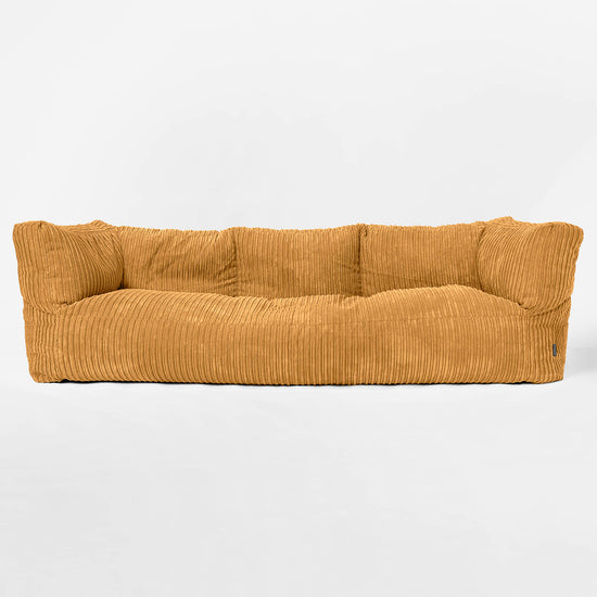 The 3 Seater Albert Sofa Bean Bag - Cord Golden Honey 01