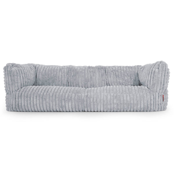 The 3 Seater Albert Sofa Bean Bag - Ultra Plush Cord Duck Egg Blue 01