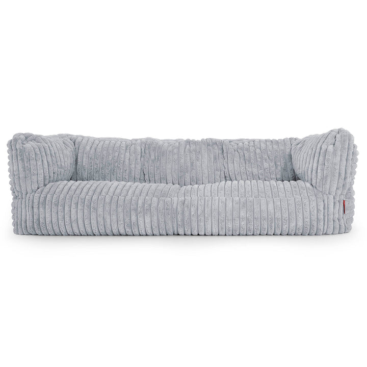 The 3 Seater Albert Sofa Bean Bag - Ultra Plush Cord Duck Egg Blue 01