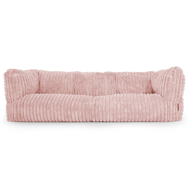 The 3 Seater Albert Sofa Bean Bag - Ultra Plush Cord Dusty Pink 01