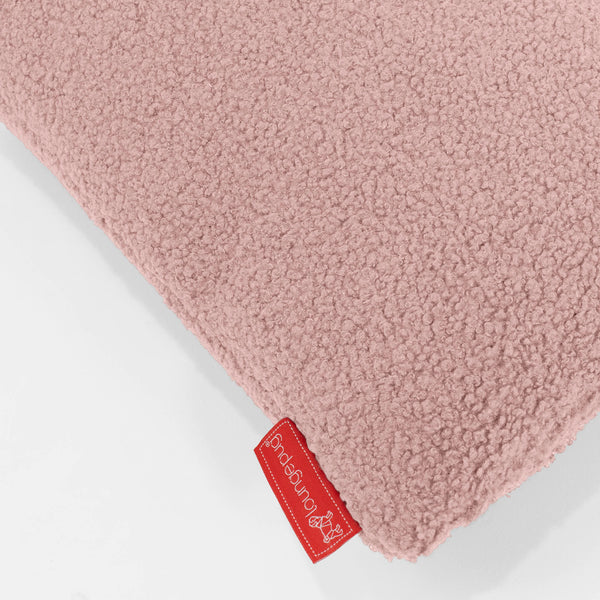 XL Rectangular Support Cushion Cover 40 x 70cm - Boucle Pink Fabric Close-up Image