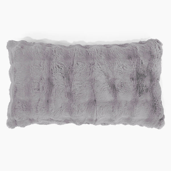 XL Rectangular Support Cushion Cover 40 x 70cm - Bubble Faux Fur Grey 01