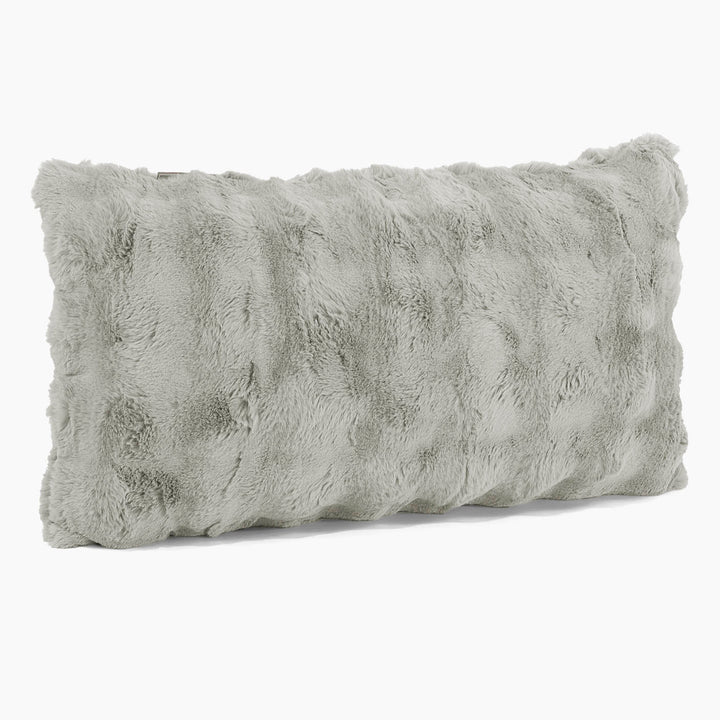 XL Rectangular Support Cushion Cover 40 x 70cm - Bubble Faux Fur Sage Green 02