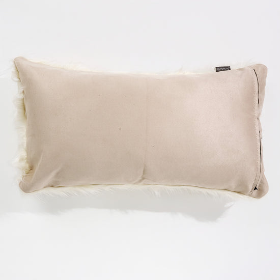 XL Rectangular Support Cushion Cover 40 x 70cm - Mongolian Fur Cream 02