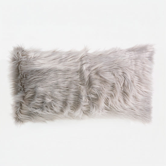 XL Rectangular Support Cushion Cover 40 x 70cm - Mongolian Fur Grey 01