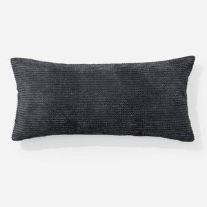 XL Rectangular Support Cushion Cover 40 x 70cm - Pom Pom Black