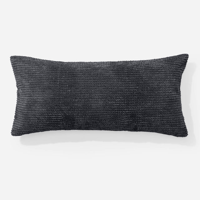 XL Rectangular Support Cushion Cover 40 x 70cm - Pom Pom Black 01