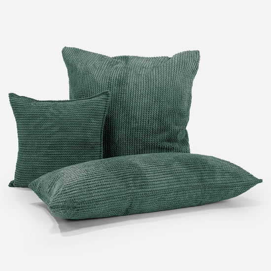 XL Rectangular Support Cushion Cover 40 x 70cm - Pom Pom Emerald Green 03