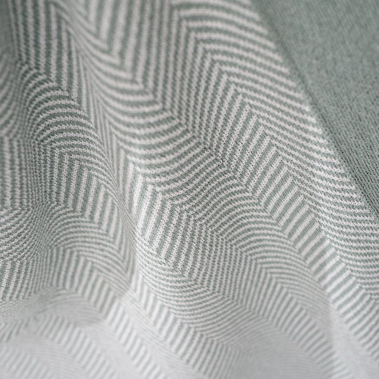 Throw / Blanket - Knitted Herringbone Duck Egg 03