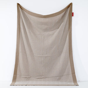 Throw / Blanket - Knitted Herringbone Stone