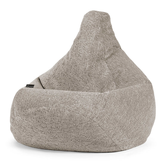 Highback Bean Bag Chair - Cord Graphite Grey 02