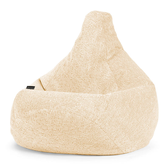 Highback Bean Bag Chair - Cord Ivory 02