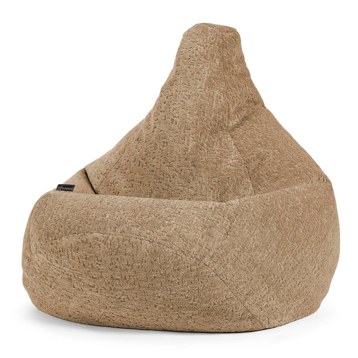 Highback Bean Bag Chair - Cord Mink 02